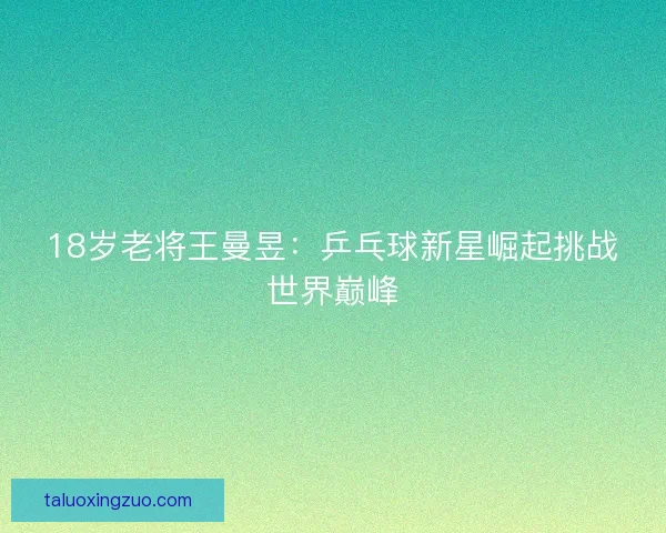 18岁老将王曼昱:乒乓球新星崛起挑战世界巅峰 18岁老将王曼昱:乒乓球新星崛起挑战世界巅峰